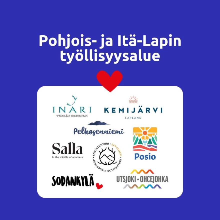 Pohjois-ja Itä-Lapin työllisyysalueen logo